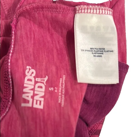 Lands' End Girls Active Leggings - Pink - S(6-7) - Picture 2 of 4